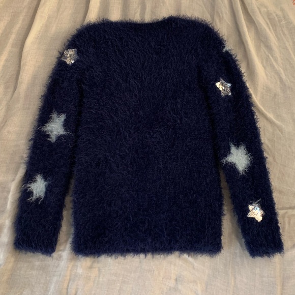 Dark blue fuzzy sweater - Picture 4 of 4